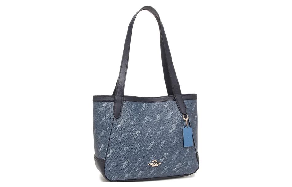 Покрытая тканью с кожаными вставками сумка-шоппер, сумка-тоут, женская ручная сумка через плечо синего цвета COACH
Покрытая тканью с кожаными вставками сумка-шоппер, сумка-тоут, женская ручная сумка через плечо синего цвета COACH