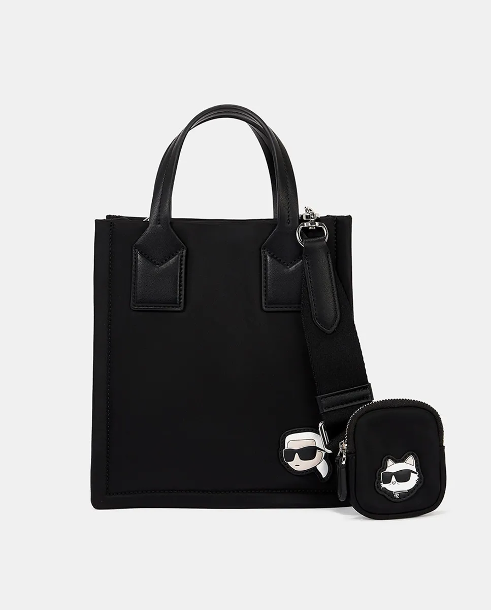 Квадратная нейлоновая сумка-тоут Karl Lagerfeld, черный
Квадратная нейлоновая сумка-тоут Karl Lagerfeld, черный