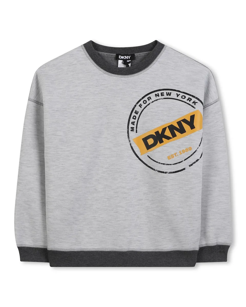 Детский свитшот с длинным рукавом DKNY, темно-серый
Детский свитшот с длинным рукавом DKNY, темно-серый
