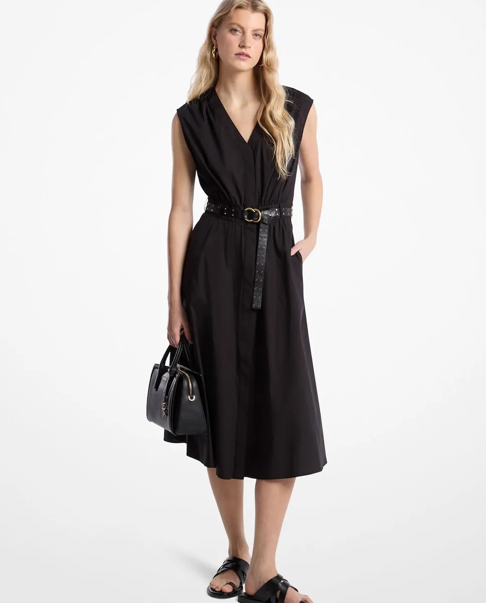 Мидское платье из поплина Michael Michael Kors, черный
Мидское платье из поплина Michael Michael Kors, черный