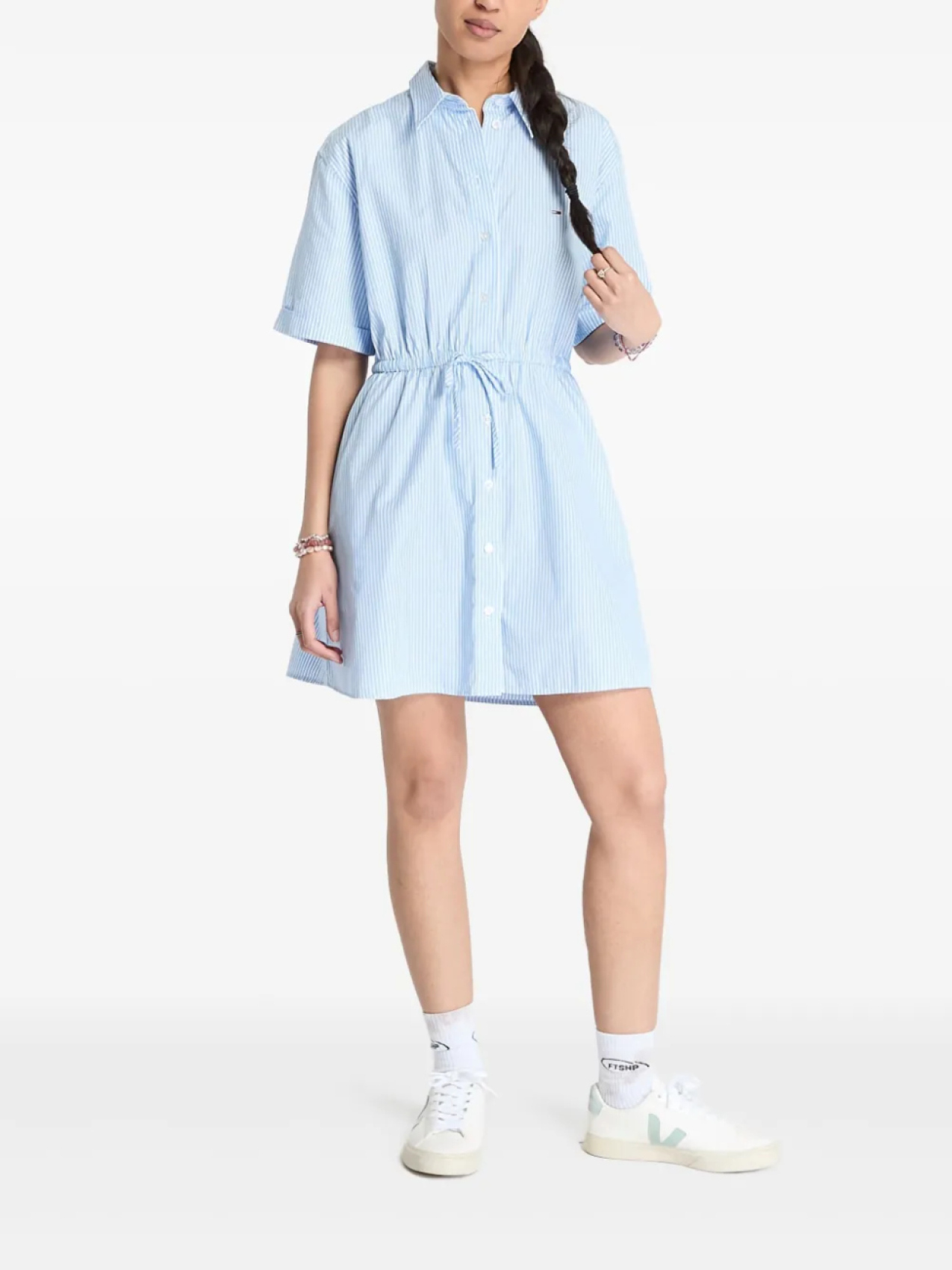 Tommy Jeans полосатое платье-рубашка, синий
Tommy Jeans полосатое платье-рубашка, синий