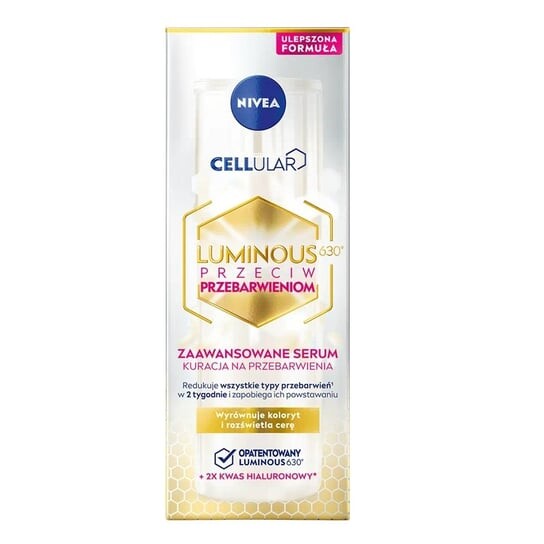 Передовая сыворотка для лечения пигментных пятен, 30 мл Nivea Cellular Luminous 630®
Передовая сыворотка для лечения пигментных пятен, 30 мл Nivea Cellular Luminous 630®