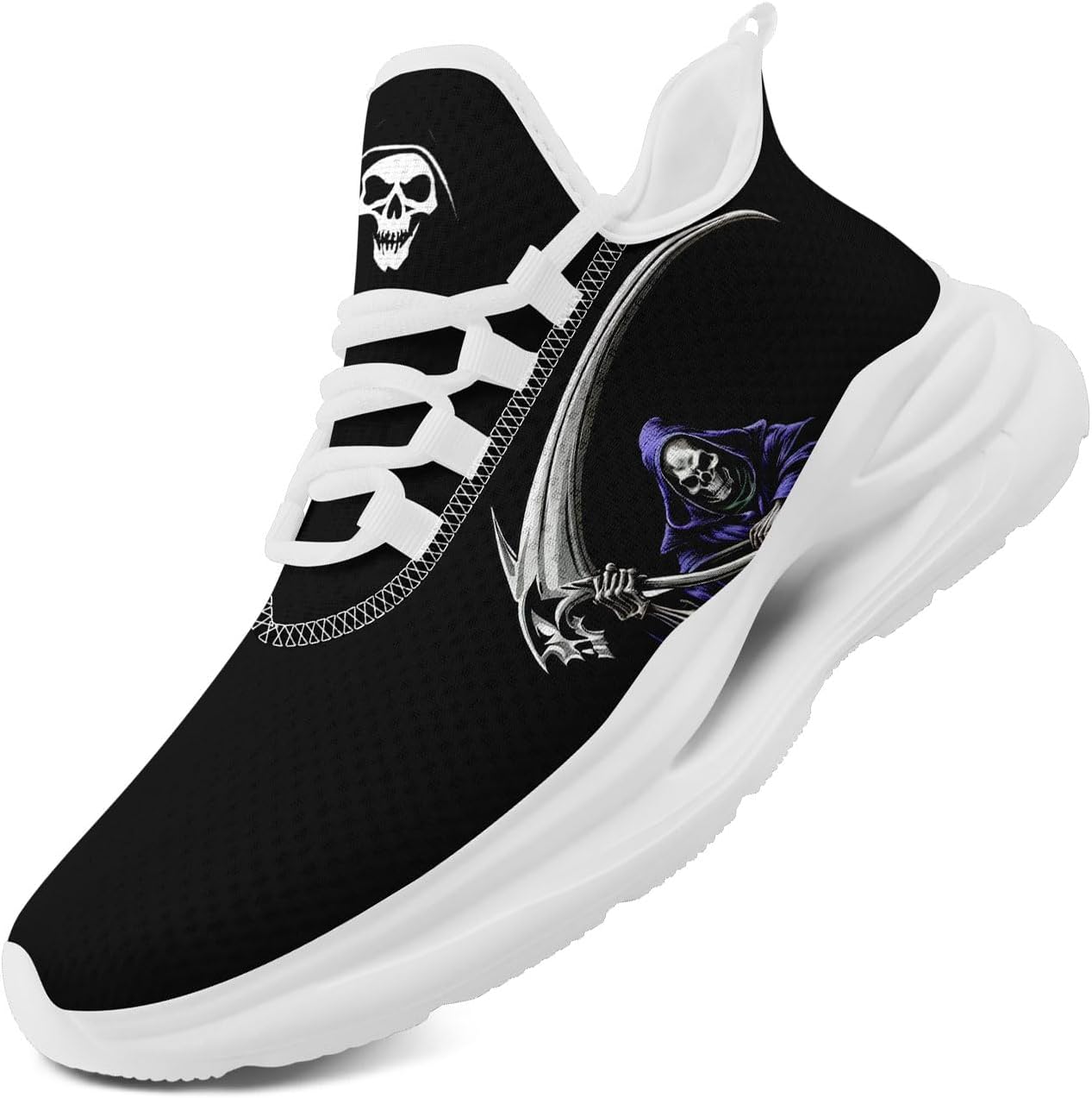 Мужские легкие беговые кроссовки, удобные, в готическом стиле с черепом, повседневные спортивные кроссовки для тренажерного зала, ходьбы, тенниса, для женщин Coolcustomize, белый
Мужские легкие беговые кроссовки, удобные, в готическом стиле с черепом, повседневные спортивные кроссовки для тренажерного зала, ходьбы, тенниса, для женщин Coolcustomize, белый