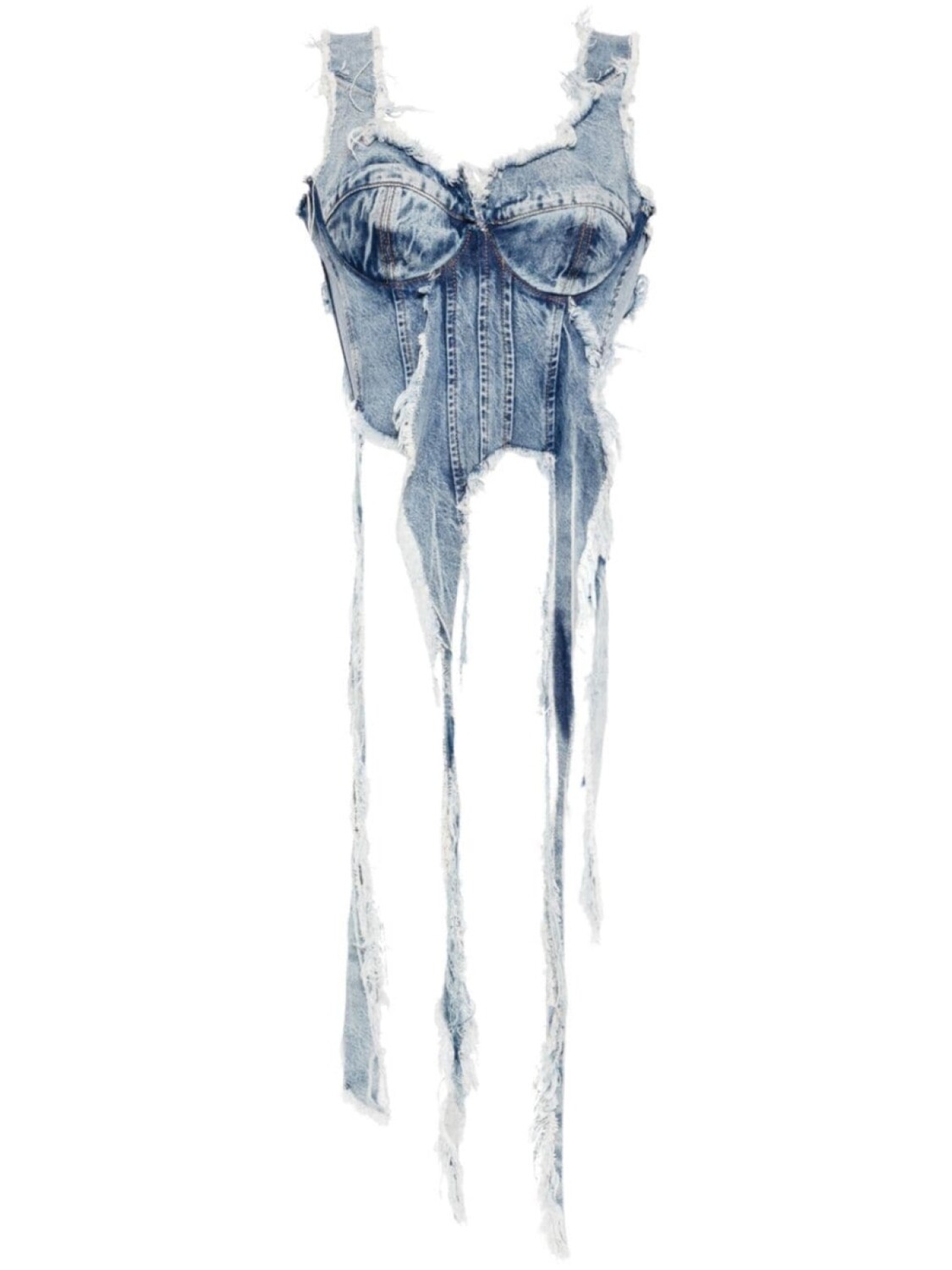 Natasha Zinko джинсовый корсет с эффектом потертости, синий
Natasha Zinko джинсовый корсет с эффектом потертости, синий