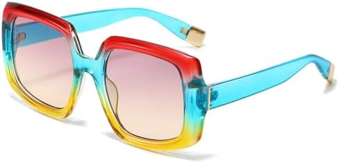 Винтажные квадратные солнцезащитные очки 2027 года, разноцветные, для женщин, модные градиентные, с защитой от УФ-излучения UV400, для мужчин, в стиле панк MTZJH, Red Blue Yellow
Винтажные квадратные солнцезащитные очки 2027 года, разноцветные, для женщин, модные градиентные, с защитой от УФ-излучения UV400, для мужчин, в стиле панк MTZJH, Red Blue Yellow