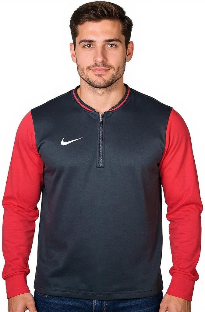 Мужской топ Nike Dri-FIT с молнией 1/2 и длинным рукавом, Black/Red/White
Мужской топ Nike Dri-FIT с молнией 1/2 и длинным рукавом, Black/Red/White
