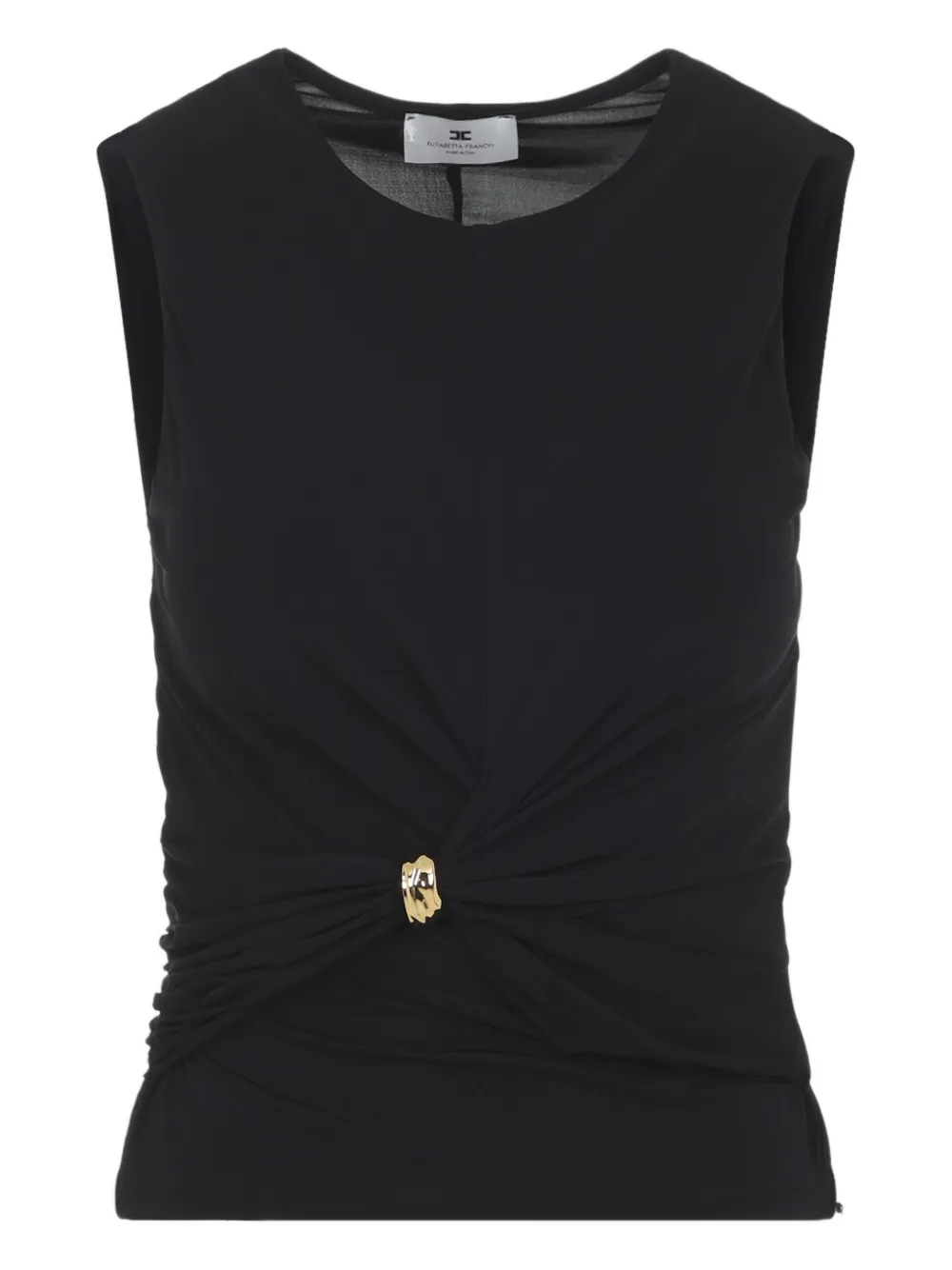 Топ с узлом и сборками Elisabetta Franchi, черный
Топ с узлом и сборками Elisabetta Franchi, черный