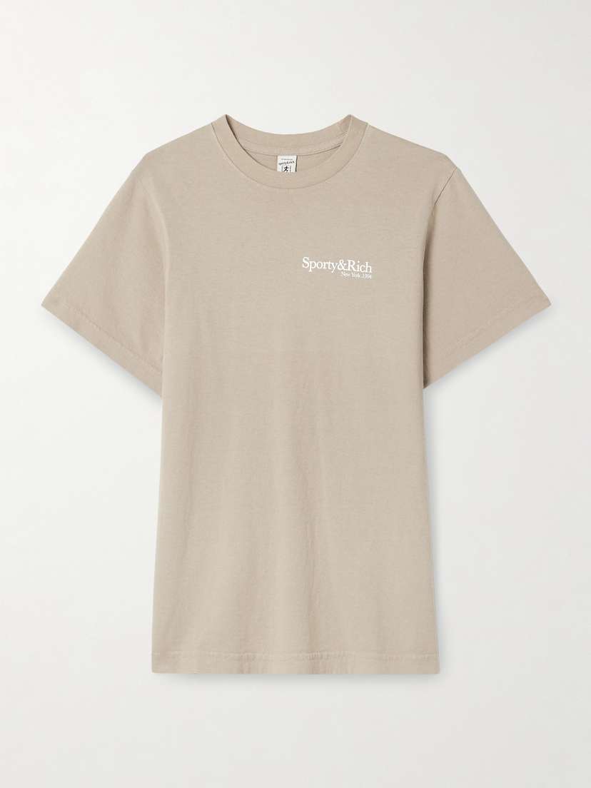 Футболка из хлопкового джерси с принтом Sporty & Rich, коричневый
Футболка из хлопкового джерси с принтом Sporty & Rich, коричневый
