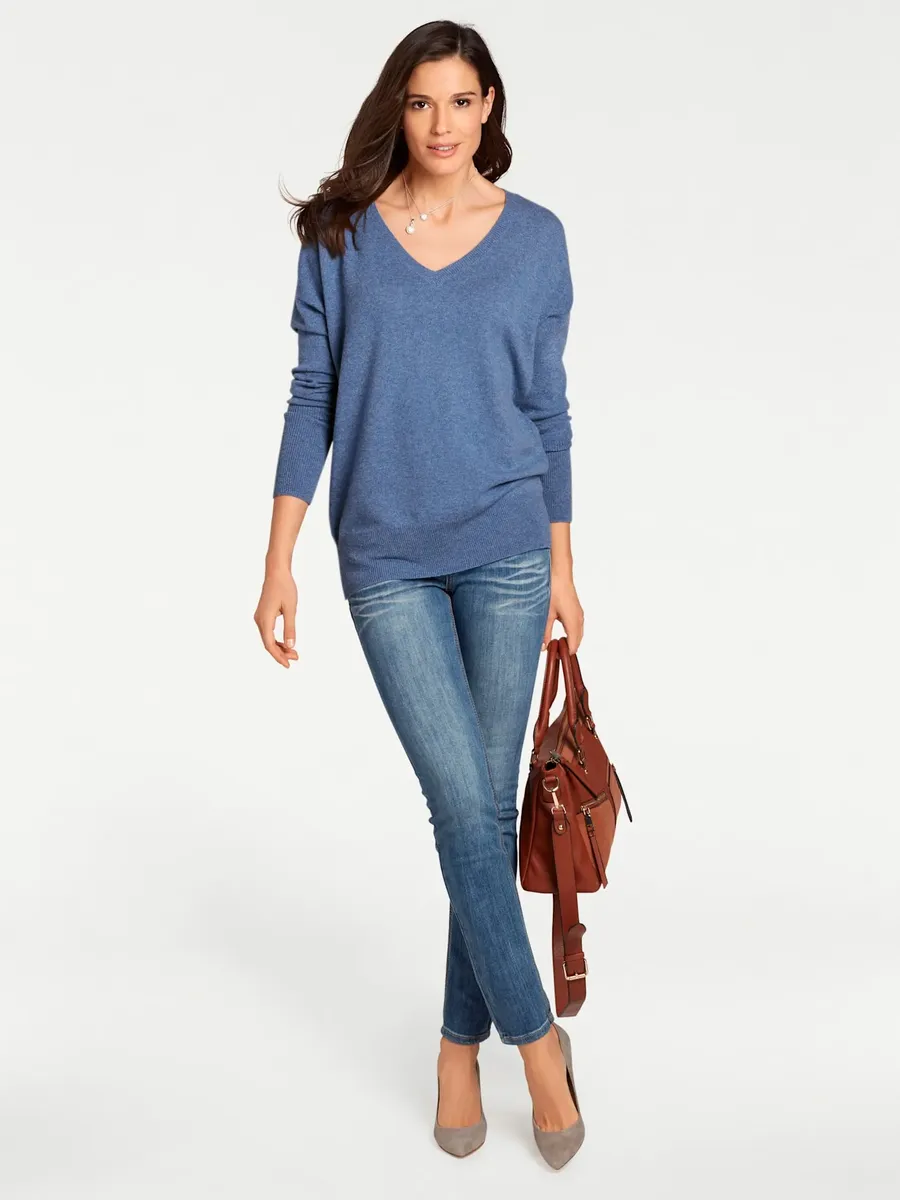 Вязаный свитер Heine "V-пуловер", синий
Вязаный свитер Heine "V-пуловер", синий