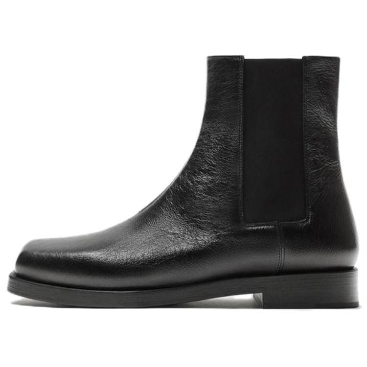 ZARA Короткие мужские ботинки челси, черные 
ZARA Короткие мужские ботинки челси, черные