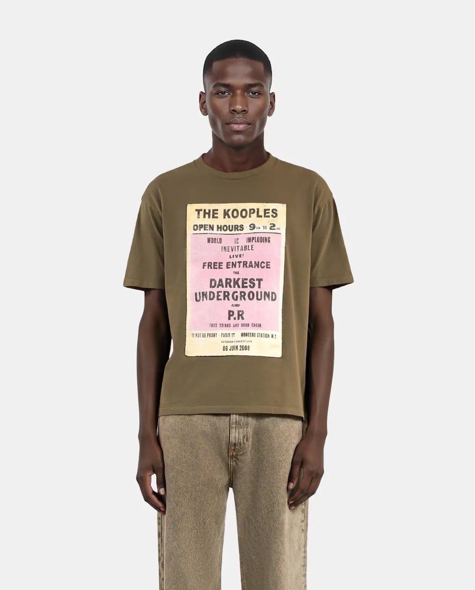 Мужская футболка с коротким рукавом и принтом на груди The Kooples, темно-зеленый
Мужская футболка с коротким рукавом и принтом на груди The Kooples, темно-зеленый