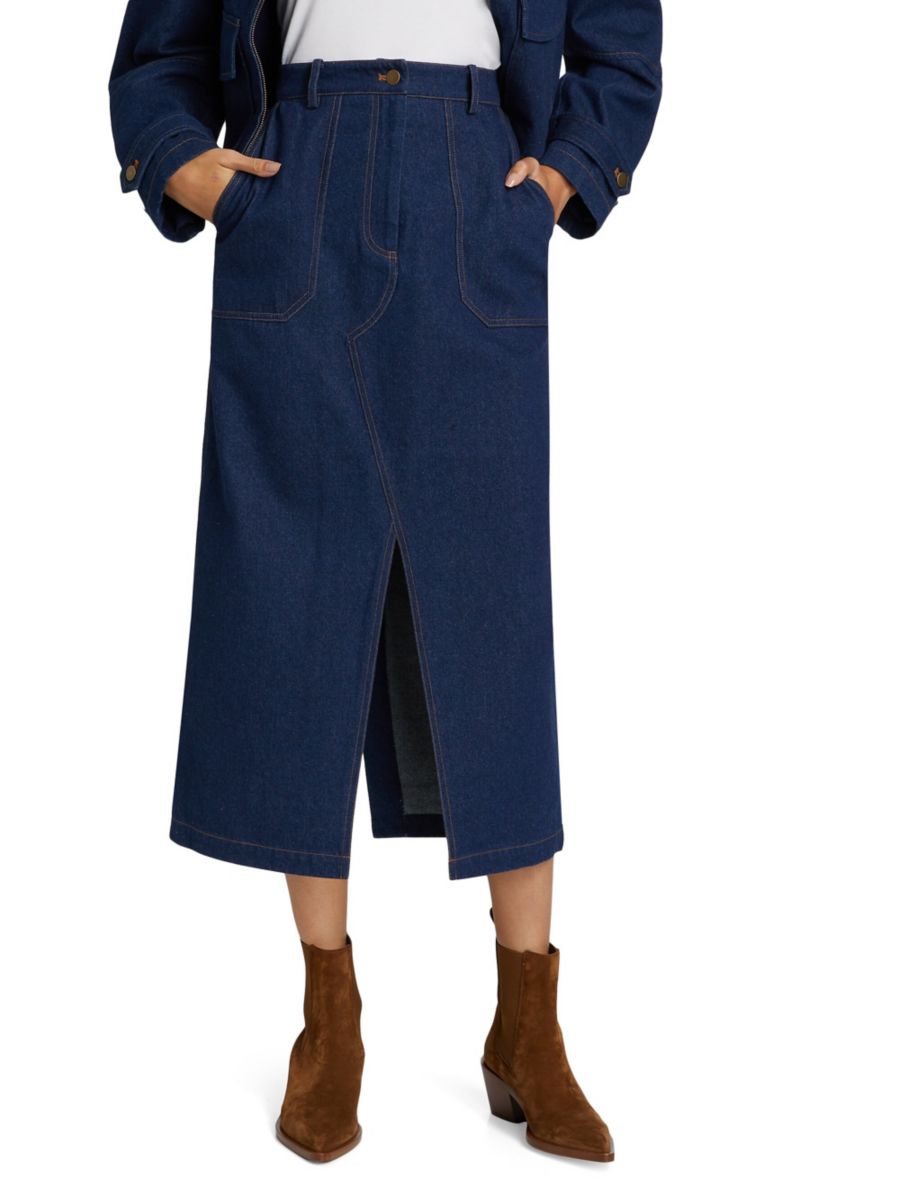 Юбка миди из денима с отстрочкой If Only Studio, цвет Denim
Юбка миди из денима с отстрочкой If Only Studio, цвет Denim