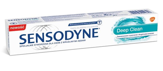 Зубная паста, 75 мл Sensodyne, Deep Clean
Зубная паста, 75 мл Sensodyne, Deep Clean