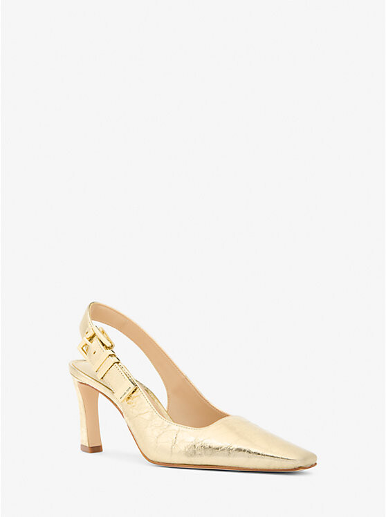 Туфли-лодочки Darrington Metallic Crackled Leather Slingback Michael Kors, золотой
Туфли-лодочки Darrington Metallic Crackled Leather Slingback Michael Kors, золотой