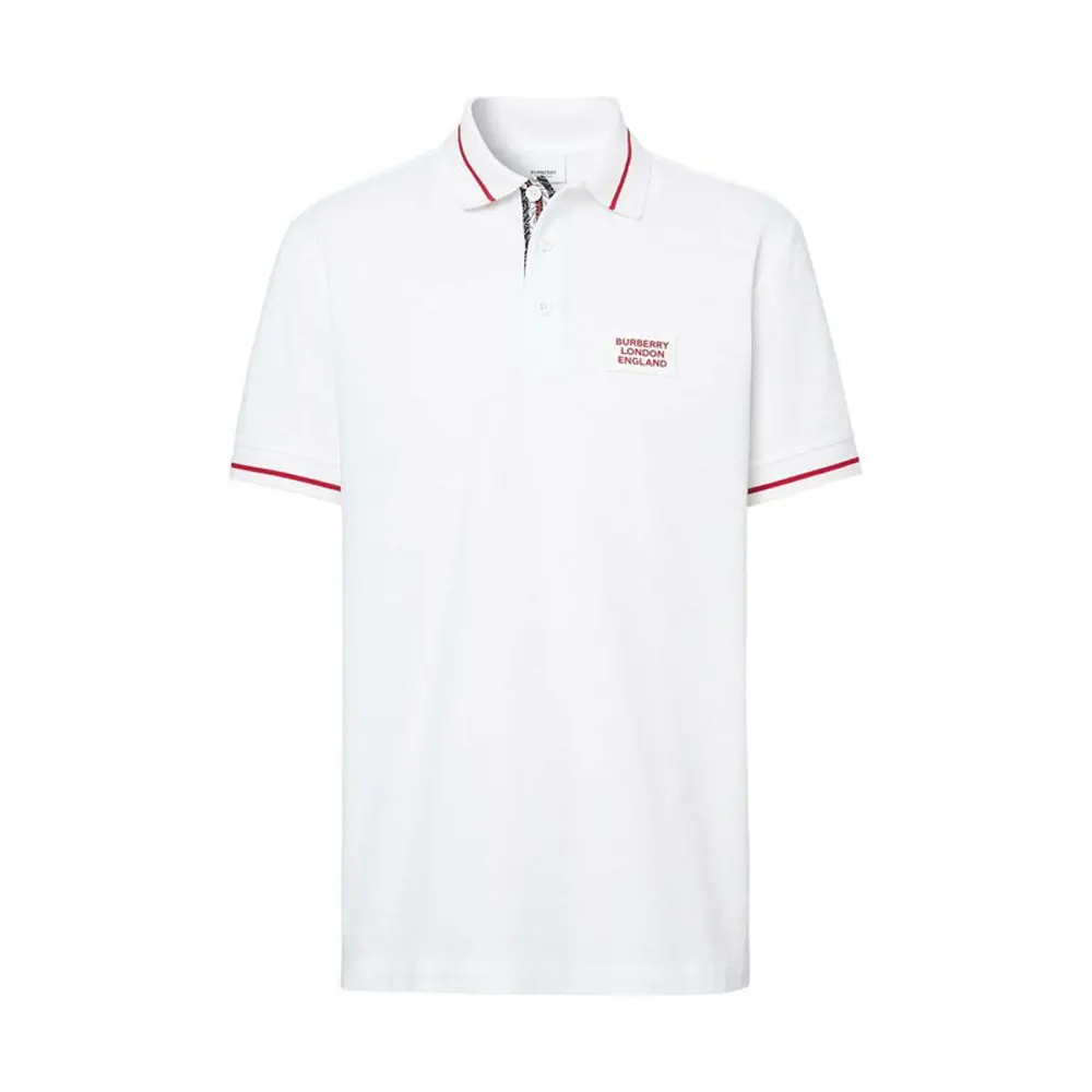 Футболка поло с коротким рукавом белая с вышитым логотипом Burberry
Футболка поло с коротким рукавом белая с вышитым логотипом Burberry