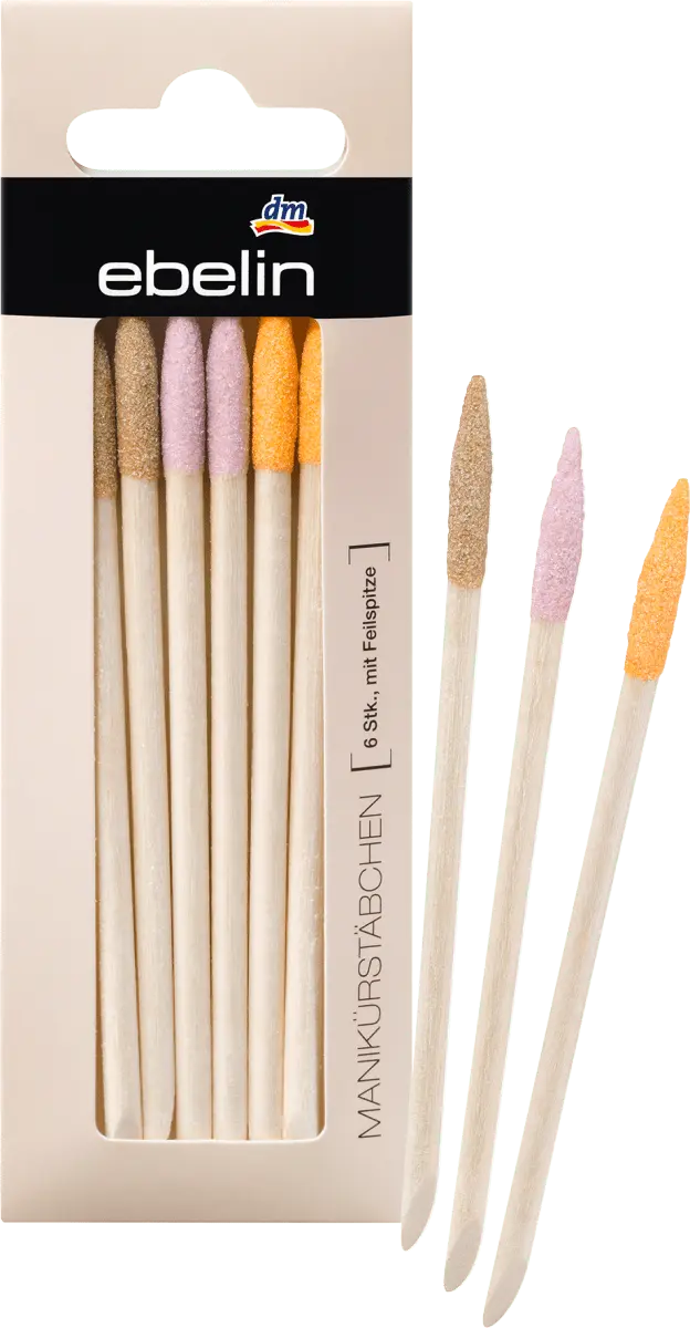Маникюрные палочки с насадкой-пилочкой 6 шт. ebelin
Маникюрные палочки с насадкой-пилочкой 6 шт. ebelin