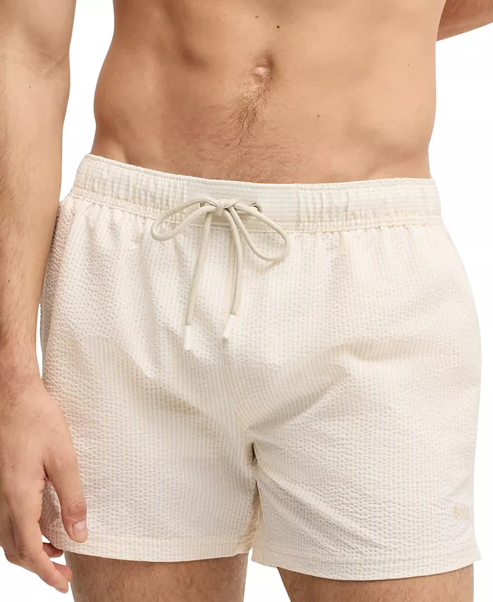 Мужские полосатые плавательные шорты Seersucker Hugo Boss, белый
Мужские полосатые плавательные шорты Seersucker Hugo Boss, белый