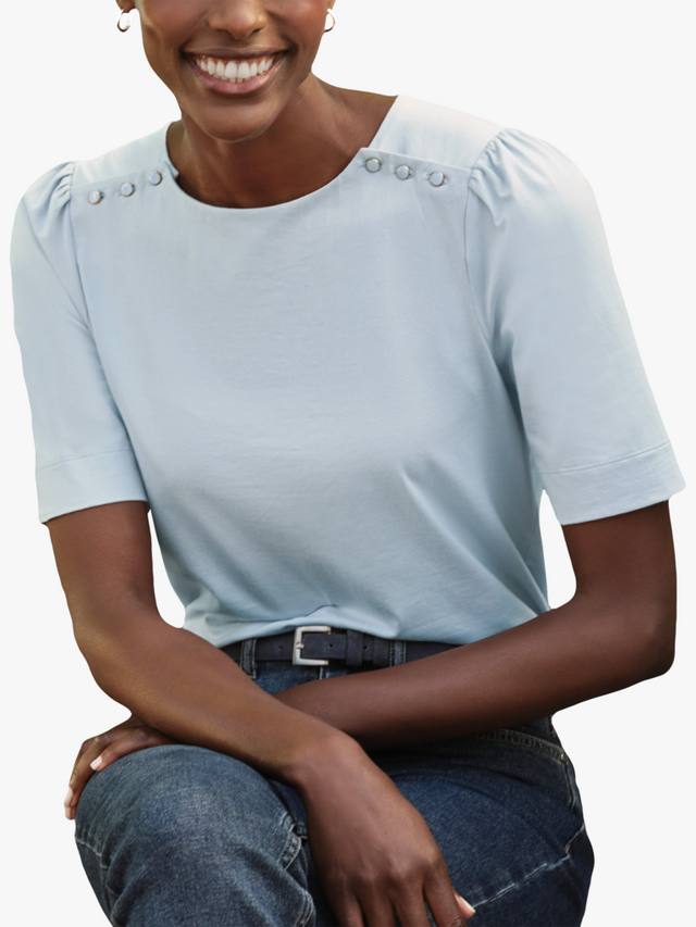 Богатый топ из органического хлопка с пуговицами на плече Pure Collection, синий
Богатый топ из органического хлопка с пуговицами на плече Pure Collection, синий