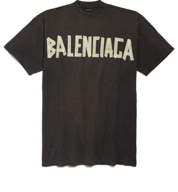 Футболка tape type t-shirt dress 'dark grey' Balenciaga, серый 
Футболка tape type t-shirt dress 'dark grey' Balenciaga, серый