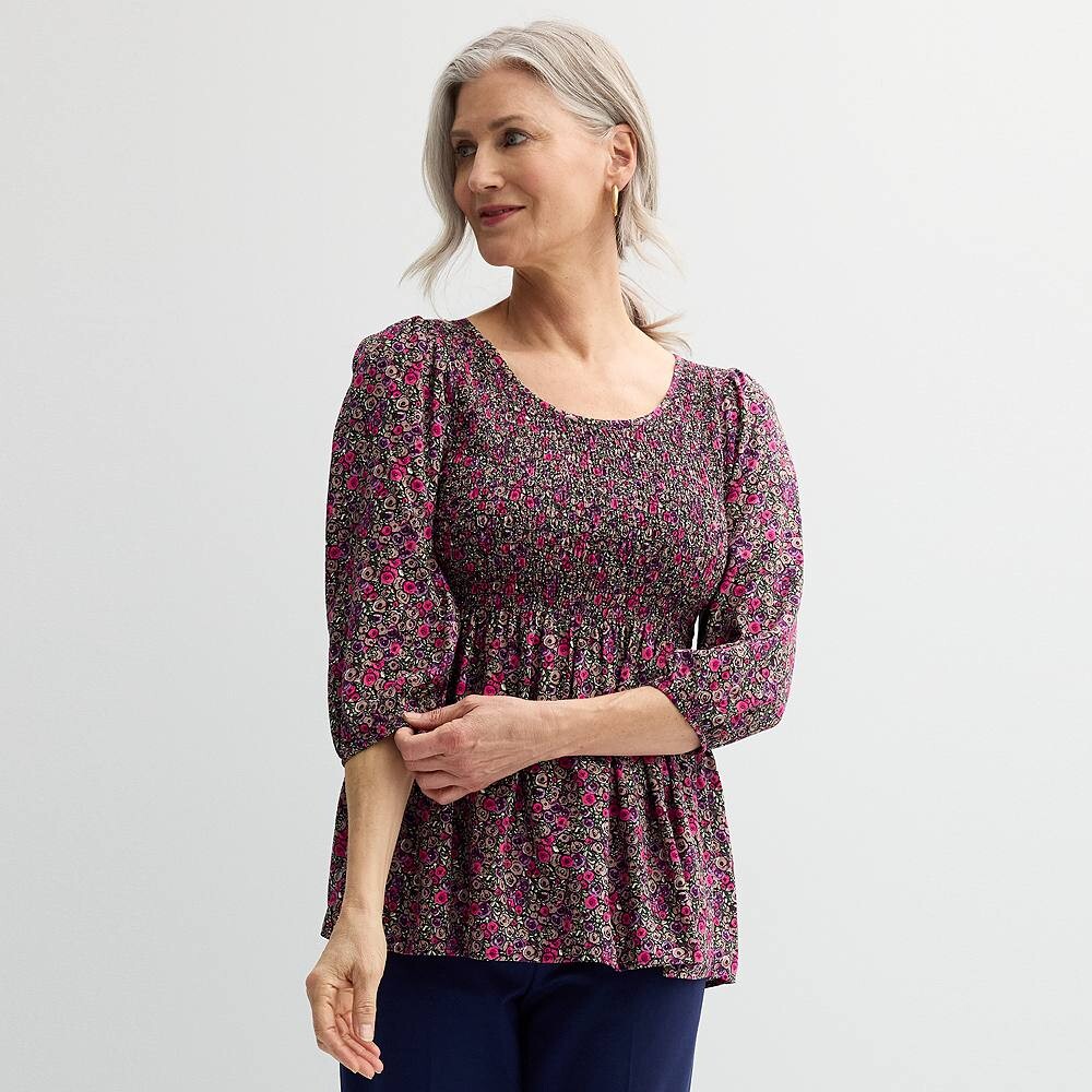 Женская присборенная блузка с рукавами три четверти Croft & Barrow, цвет Wine Rose Bunches
Женская присборенная блузка с рукавами три четверти Croft & Barrow, цвет Wine Rose Bunches