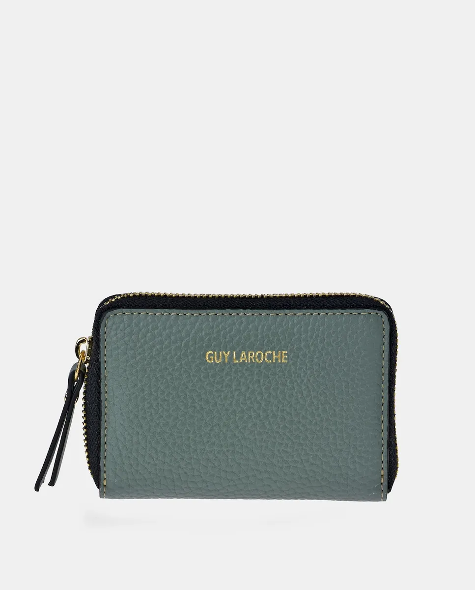 Небольшой кошелек на молнии из кожи флотер Guy Laroche, светло-голубой
Небольшой кошелек на молнии из кожи флотер Guy Laroche, светло-голубой