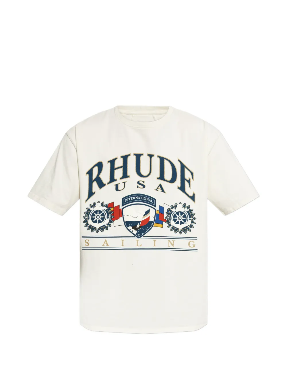 Футболка с принтом RHUDE, нейтральный
Футболка с принтом RHUDE, нейтральный