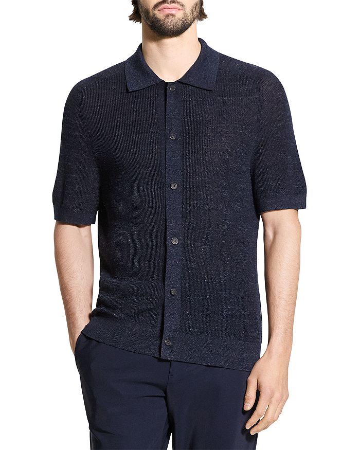 Льняная рубашка с коротким рукавом на пуговицах Theory, синий
Льняная рубашка с коротким рукавом на пуговицах Theory, синий