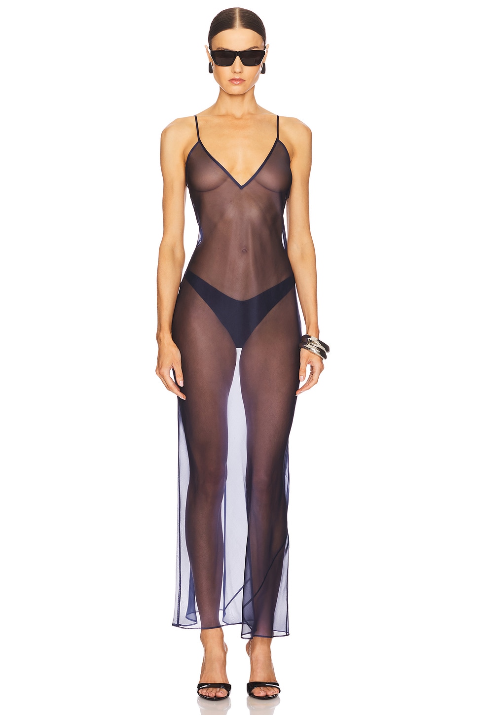 Платье-сорочка Laquan Smith, navy 
Платье-сорочка Laquan Smith, navy