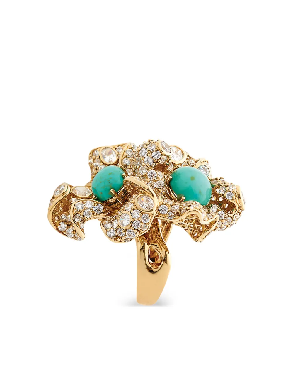 Позолоченное кольцо Blossom с бирюзой и бриллиантами Anabela Chan, серебряный
Позолоченное кольцо Blossom с бирюзой и бриллиантами Anabela Chan, серебряный