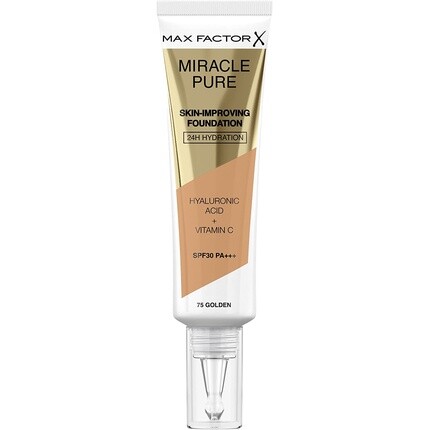 Max Factor Miracle Pure Skin улучшающая тональная основа с SPF 30, 30 мл, оттенок 75 Golden
Max Factor Miracle Pure Skin улучшающая тональная основа с SPF 30, 30 мл, оттенок 75 Golden