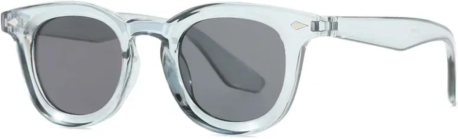 Мужские солнцезащитные очки в стиле ретро с круглыми линзами, прозрачные линзы цвета океана, защита от УФ-излучения UV400, женские модные очки с заклепками TVTBBVV, Gray Black
Мужские солнцезащитные очки в стиле ретро с круглыми линзами, прозрачные линзы цвета океана, защита от УФ-излучения UV400, женские модные очки с заклепками TVTBBVV, Gray Black