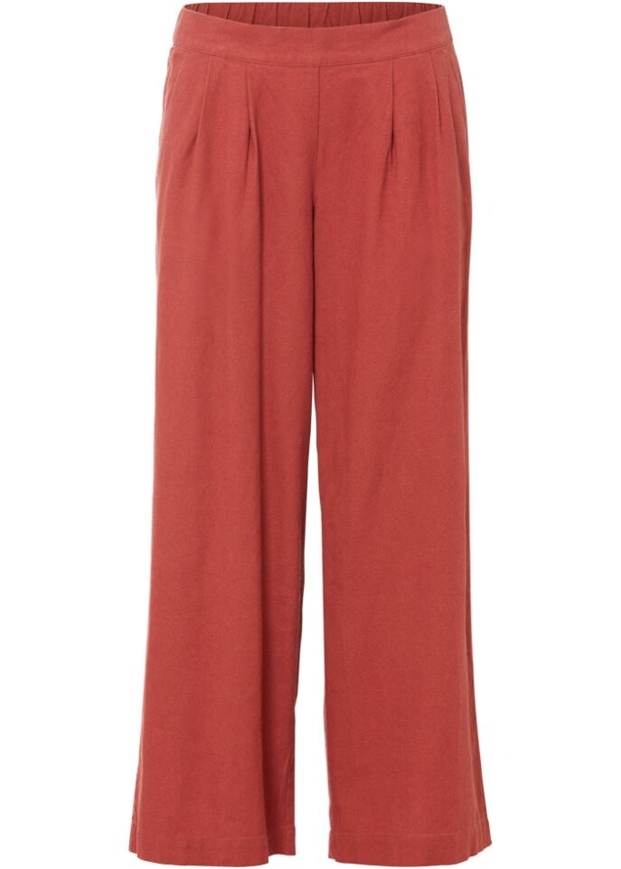 Льняные брюки Bodyflirt, коричневый
Льняные брюки Bodyflirt, коричневый