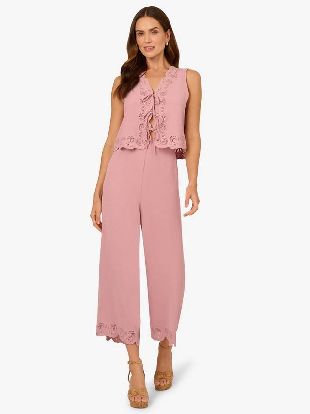 Комплект топа и брюк с цветочным кружевом на завязках спереди Adrianna Papell, цвет Deauville Mauve
Комплект топа и брюк с цветочным кружевом на завязках спереди Adrianna Papell, цвет Deauville Mauve