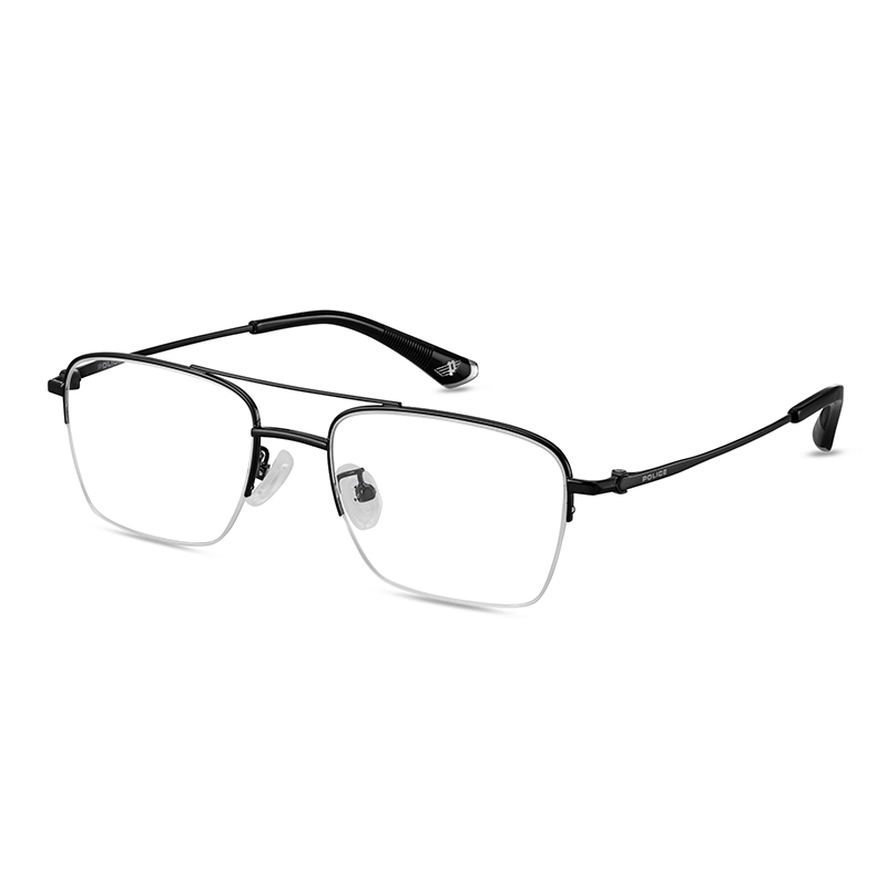 Police Золотые унисекс очки в квадратной оправе из нержавеющей стали и бета-титана, VPLN47K-0627/Light Black Gunmetal Frame 
Police Золотые унисекс очки в квадратной оправе из нержавеющей стали и бета-титана, VPLN47K-0627/Light Black Gunmetal Frame