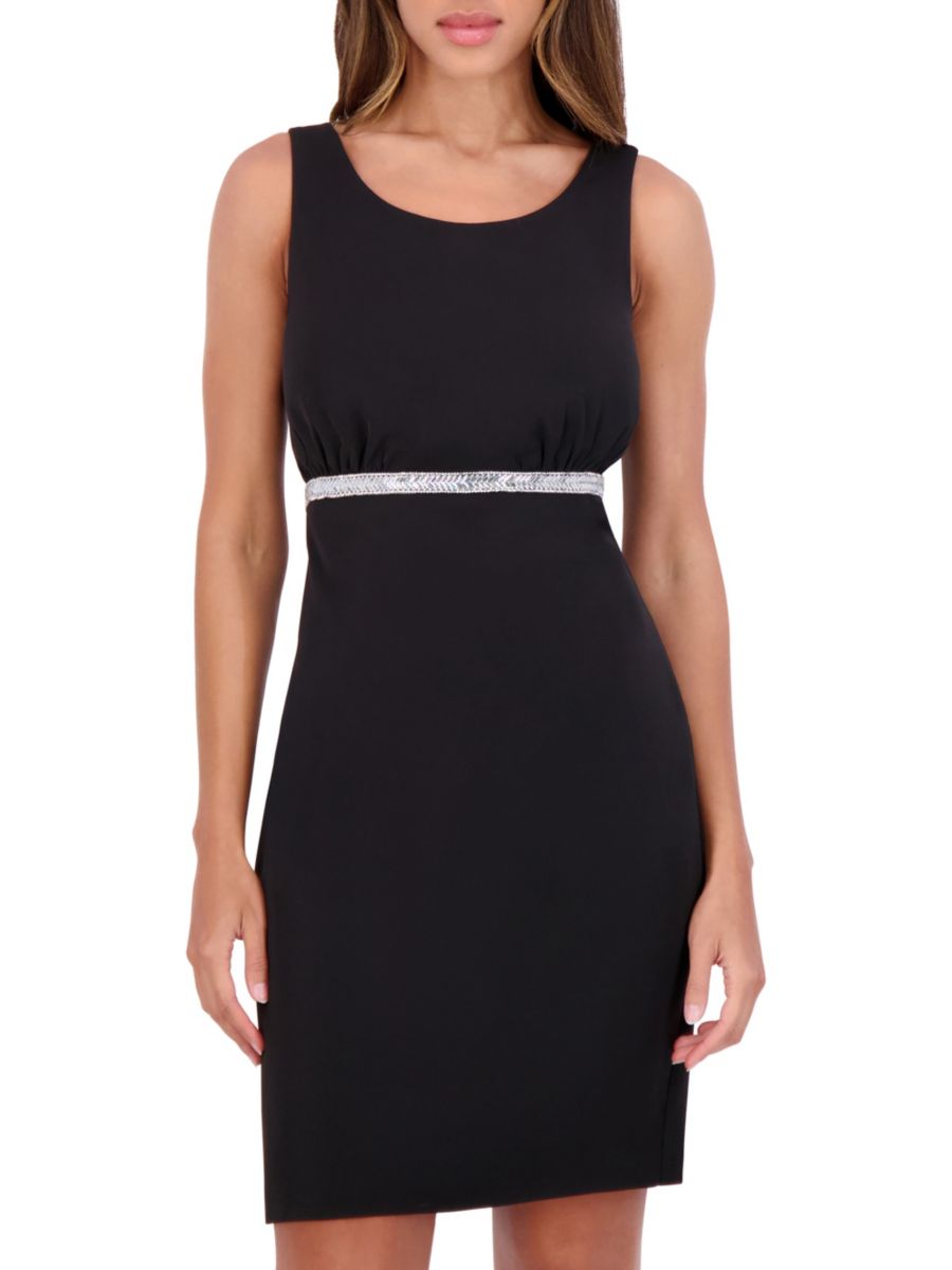 Мини-платье-футляр с открытой спиной и бантом Kensie, черный
Мини-платье-футляр с открытой спиной и бантом Kensie, черный