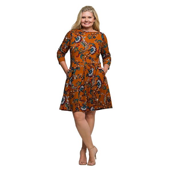 Платье Plus size с принтом пейсли, длина до колена 24Seven Comfort Apparel
Платье Plus size с принтом пейсли, длина до колена 24Seven Comfort Apparel
