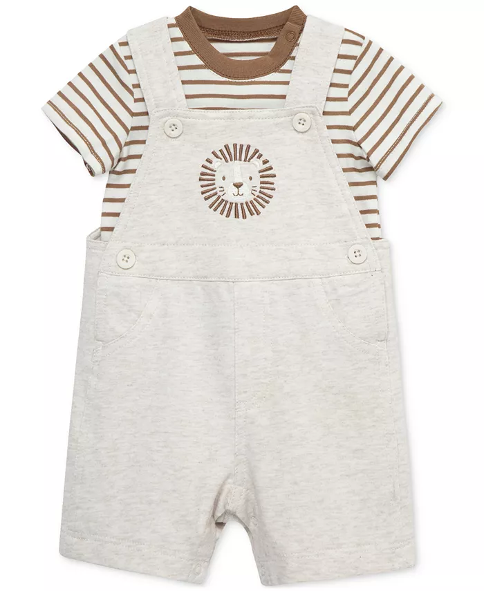 Комплект для мальчиков: футболка в полоску и комбинезон с львом, 2 предмета Little Me, коричневый/бежевый
Комплект для мальчиков: футболка в полоску и комбинезон с львом, 2 предмета Little Me, коричневый/бежевый