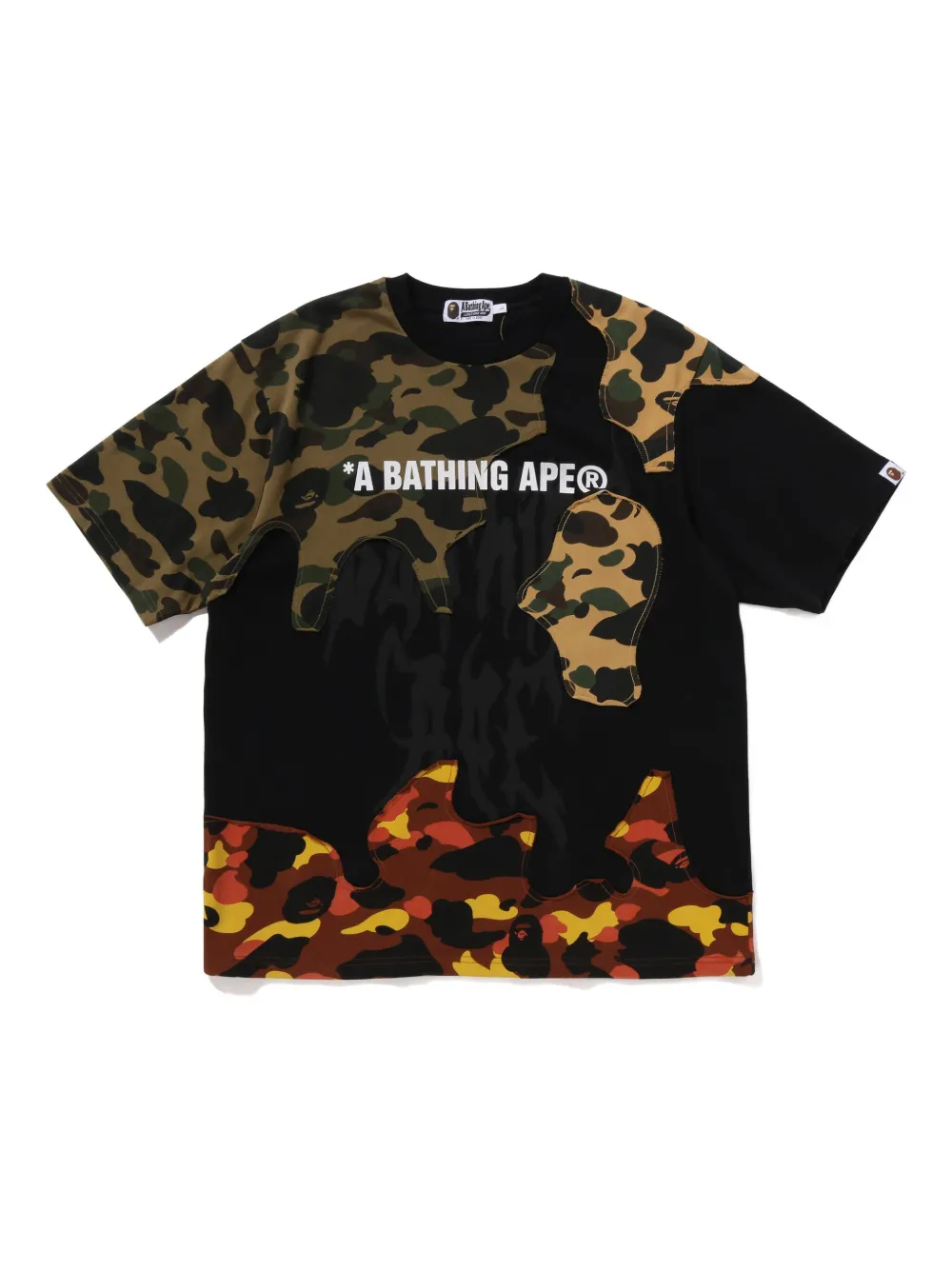 Футболка с камуфляжными панелями A BATHING APE, черный
Футболка с камуфляжными панелями A BATHING APE, черный