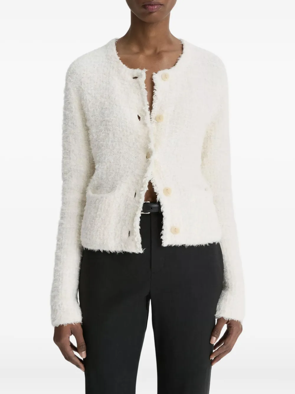 Твидовый пиджак с пуговицами спереди Vince, белый
Твидовый пиджак с пуговицами спереди Vince, белый