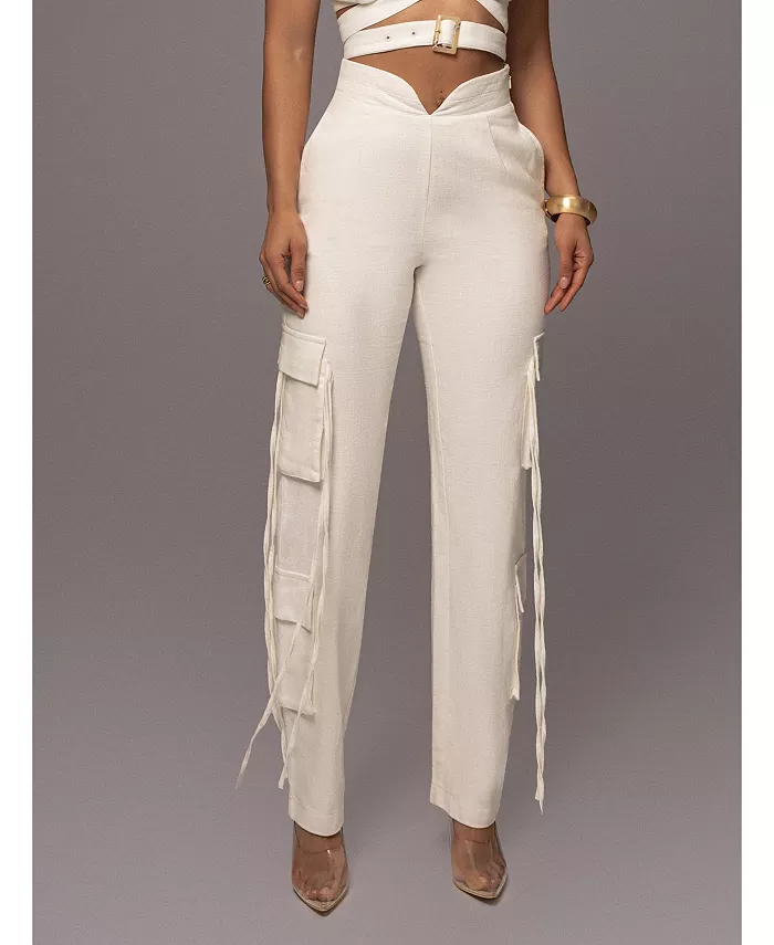 Женские брюки Better Half из льна с накладными карманами JLUXLABEL, белый
Женские брюки Better Half из льна с накладными карманами JLUXLABEL, белый