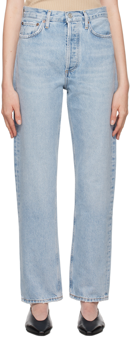 Синие прямые джинсы с заниженной талией в стиле 90-х AGOLDE, Force 
Синие прямые джинсы с заниженной талией в стиле 90-х AGOLDE, Force