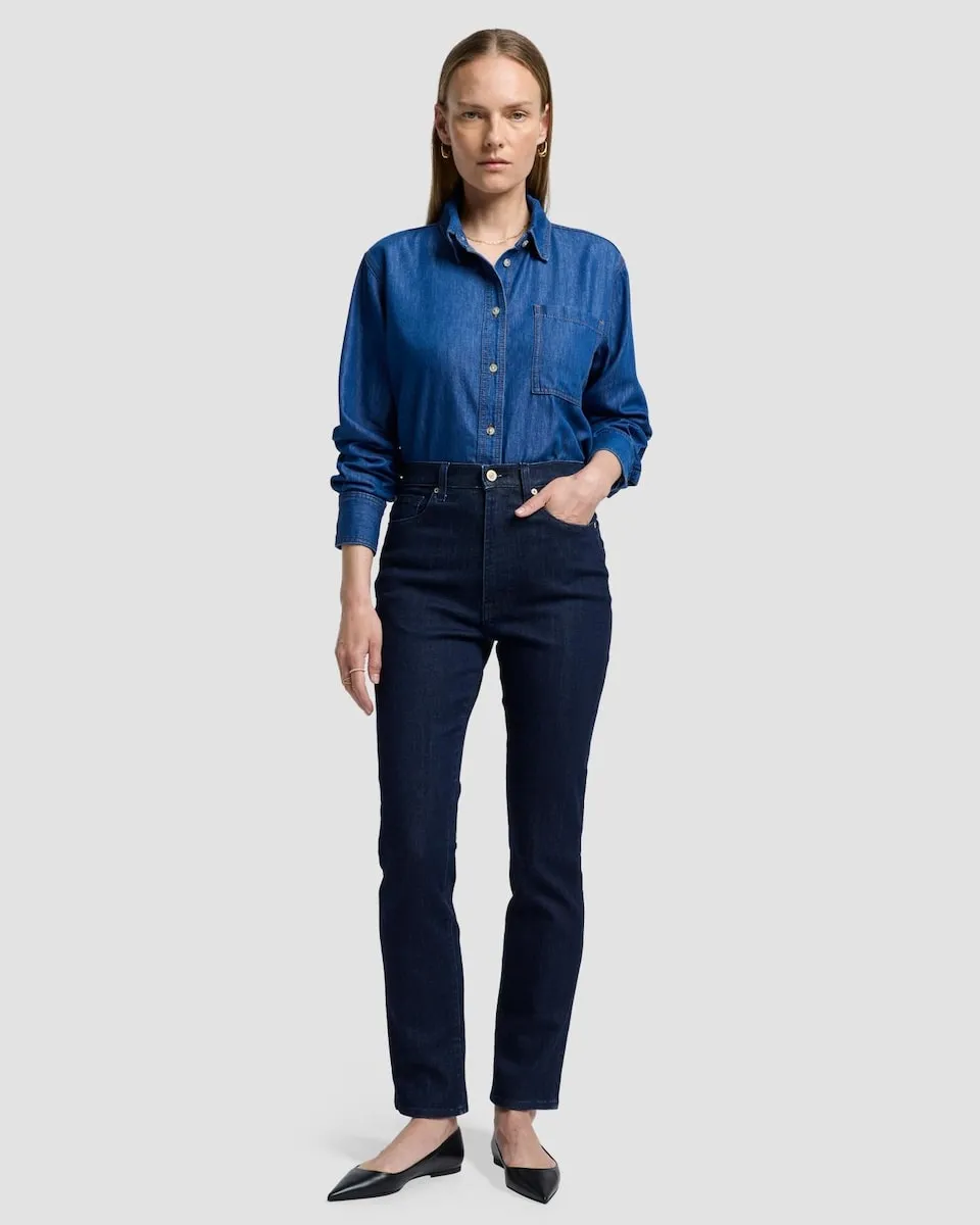 Женские джинсы Easy Slim с высокой посадкой, прямые 7 For all mankind, тёмно-синий
Женские джинсы Easy Slim с высокой посадкой, прямые 7 For all mankind, тёмно-синий