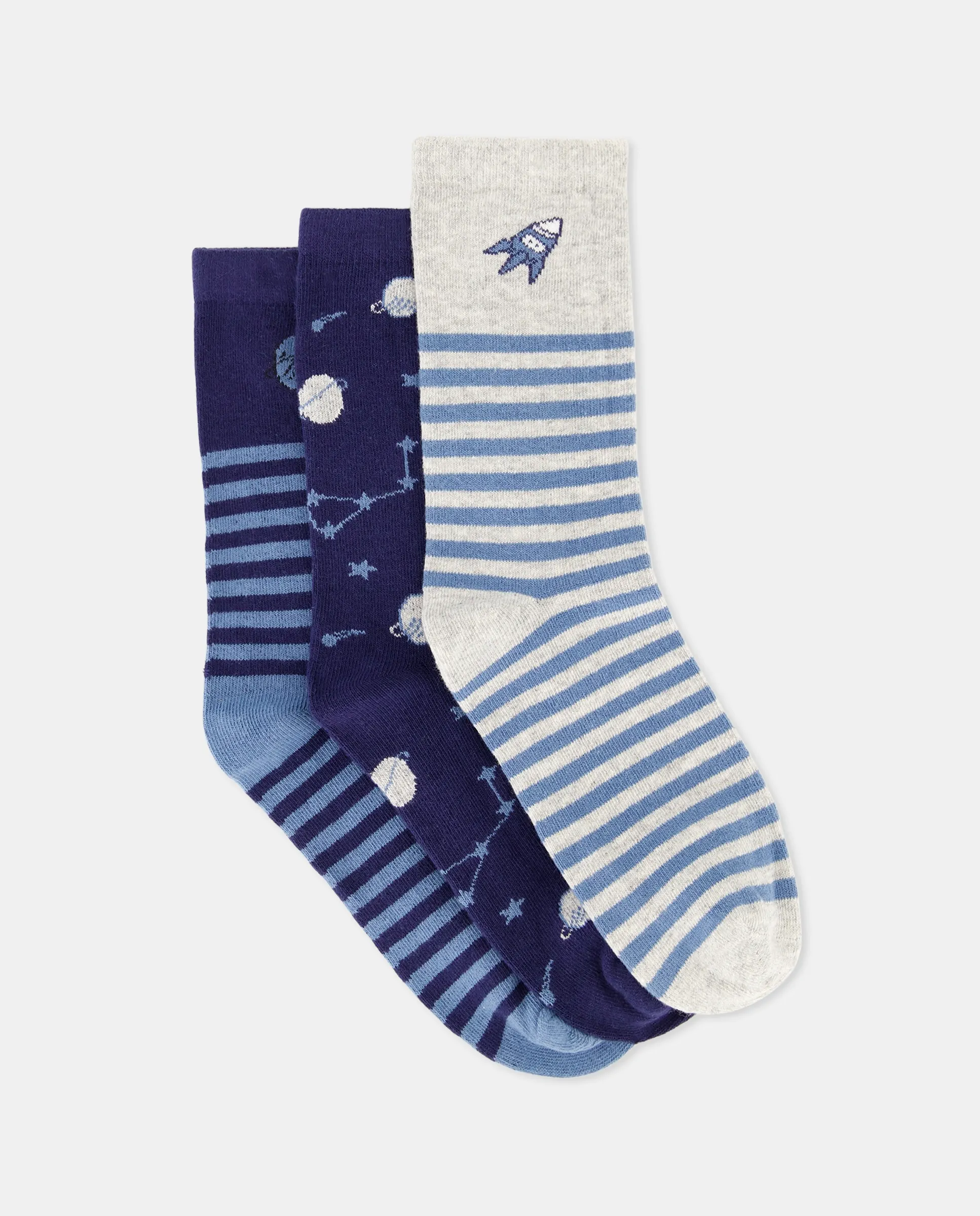 Набор из 3 пар коротких носков с детским фантазийным принтом Cotton Juice, синий
Набор из 3 пар коротких носков с детским фантазийным принтом Cotton Juice, синий