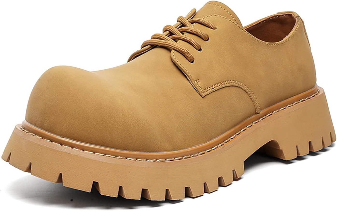 Мужские туфли с круглым носком на шнуровке, платформой, удобные, с противоскользящей подошвой, повышающие рост, повседневные дерби, модные слипоны для работы, офиса и делового стиля, оксфорды Enoegmsd, желтый
Мужские туфли с круглым носком на шнуровке, платформой, удобные, с противоскользящей подошвой, повышающие рост, повседневные дерби, модные слипоны для работы, офиса и делового стиля, оксфорды Enoegmsd, желтый