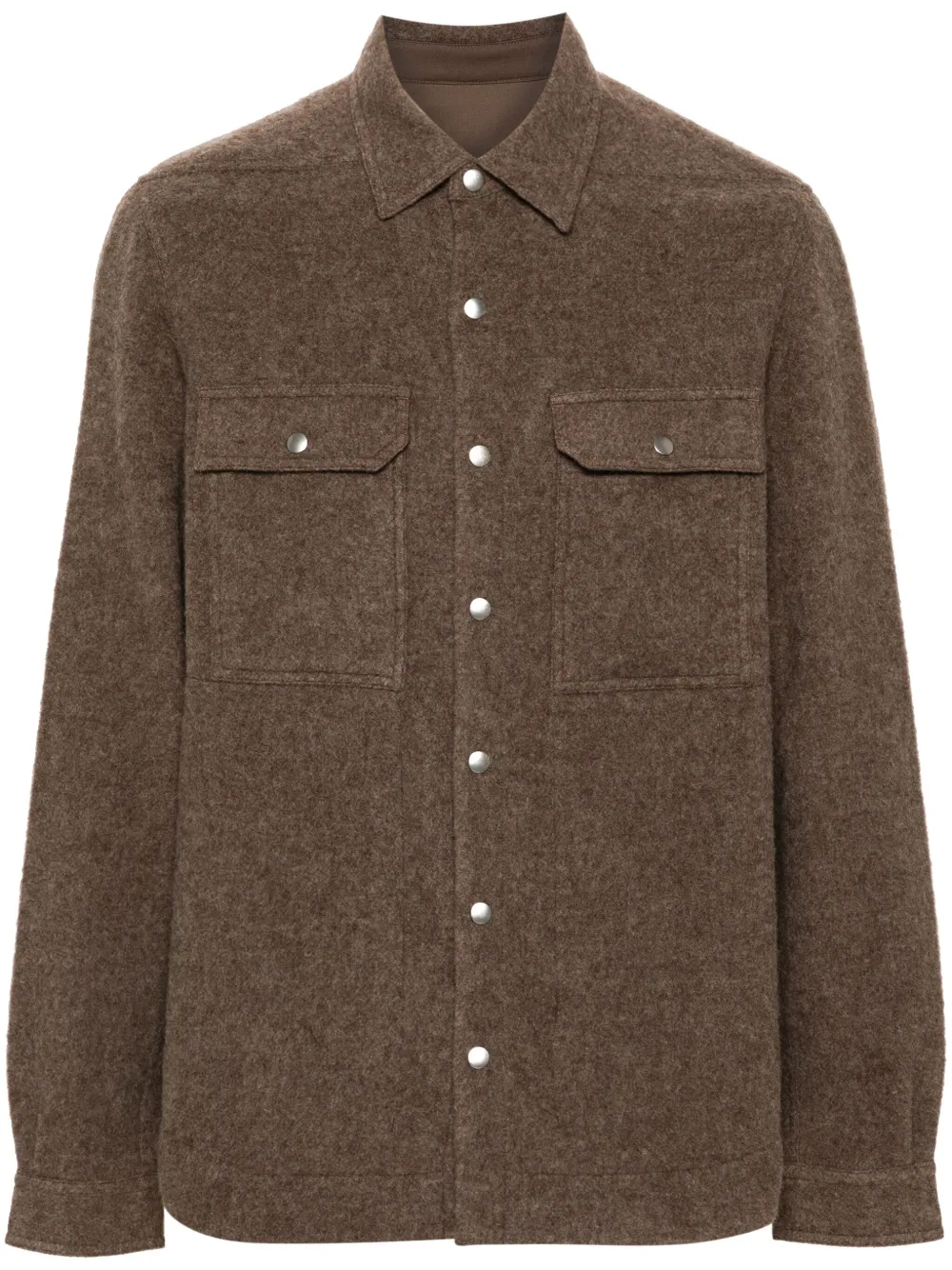 Фетровая куртка-рубашка Rick Owens, коричневый
Фетровая куртка-рубашка Rick Owens, коричневый