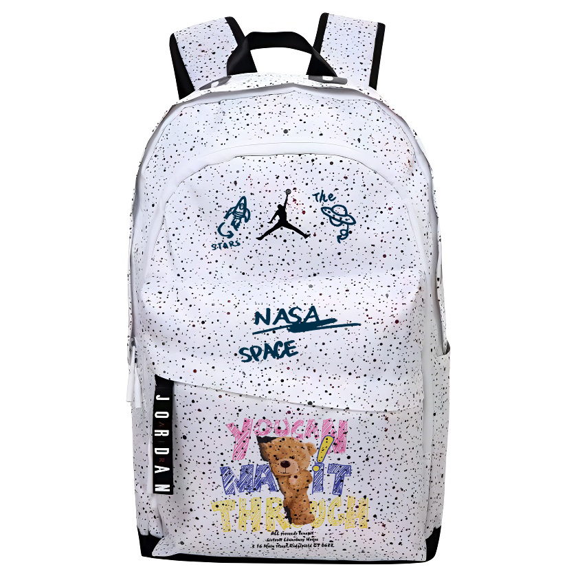 Jordan Полиэстеровый рюкзак унисекс белый, Bear
Jordan Полиэстеровый рюкзак унисекс белый, Bear