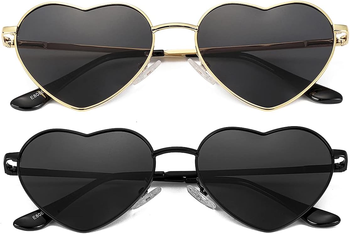 Женские поляризованные солнцезащитные очки JOVAKIT в форме сердца, модный стиль, металлическая оправа, линзы с защитой от УФ-излучения UV400, Two Pack: Gold/Grey+ Black/Grey
Женские поляризованные солнцезащитные очки JOVAKIT в форме сердца, модный стиль, металлическая оправа, линзы с защитой от УФ-излучения UV400, Two Pack: Gold/Grey+ Black/Grey