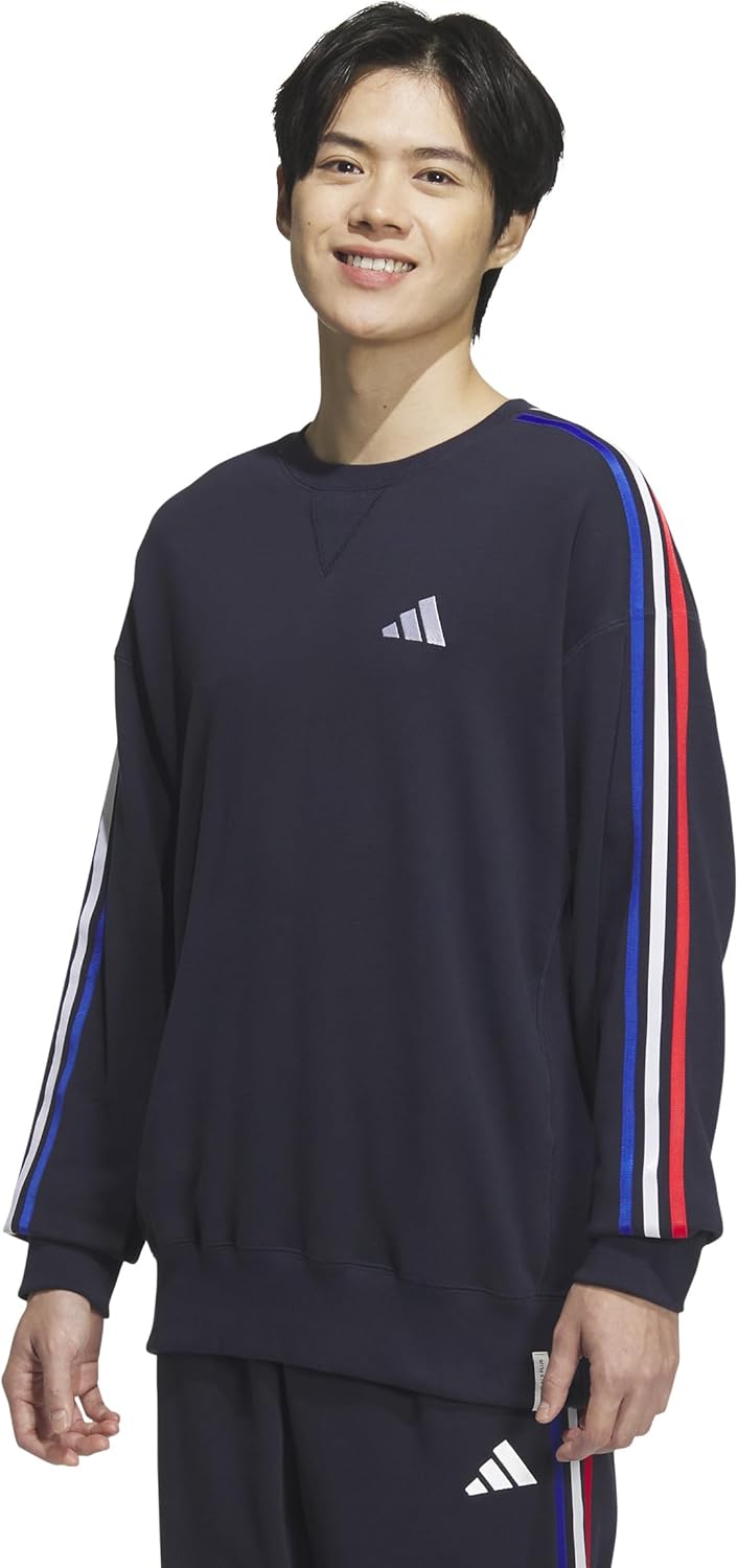 Мужская толстовка adidas ESS+ 3-Stripes Crew JUP87, белый/синий
Мужская толстовка adidas ESS+ 3-Stripes Crew JUP87, белый/синий