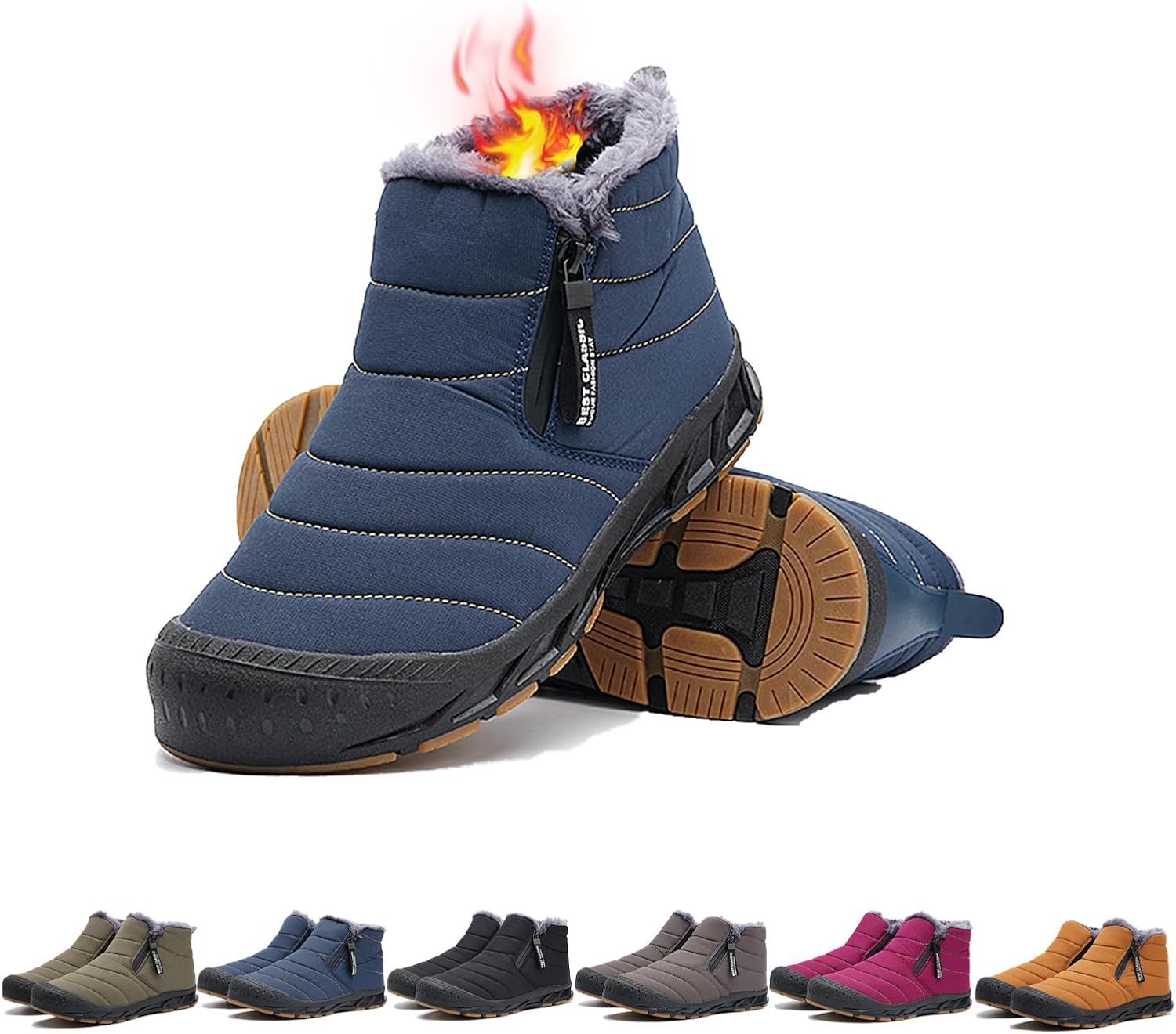 Мужские зимние ботинки Snow, водоотталкивающие, с противоскользящей подошвой, утепленные мехом, теплые, с застежкой-молнией, на шнуровке, для улицы Generic, темно-синий
Мужские зимние ботинки Snow, водоотталкивающие, с противоскользящей подошвой, утепленные мехом, теплые, с застежкой-молнией, на шнуровке, для улицы Generic, темно-синий