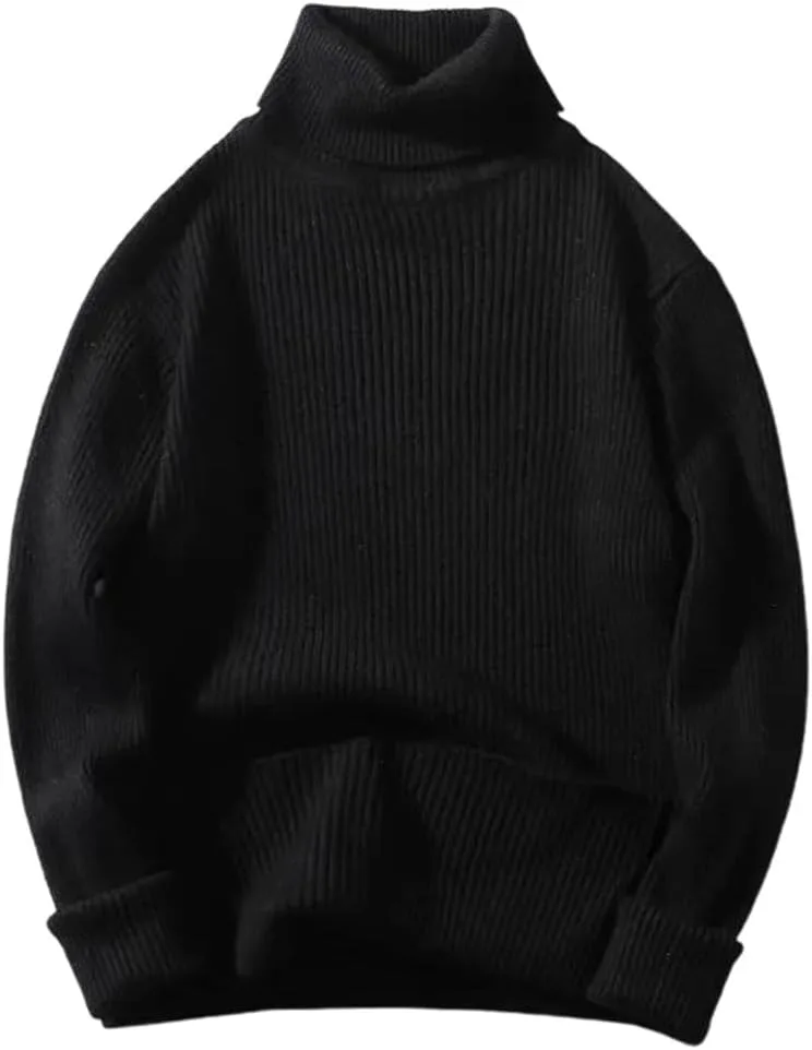 Мужской свитер с высоким воротником, осень-зима, slim fit
Мужской свитер с высоким воротником, осень-зима, slim fit